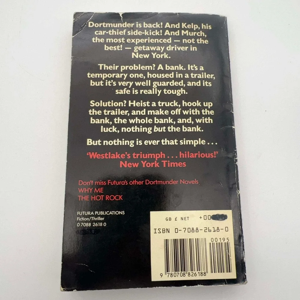 Vintage Bank Shot Donald E Westlake 1972 Futura Paperback Thriller Fiction Novel